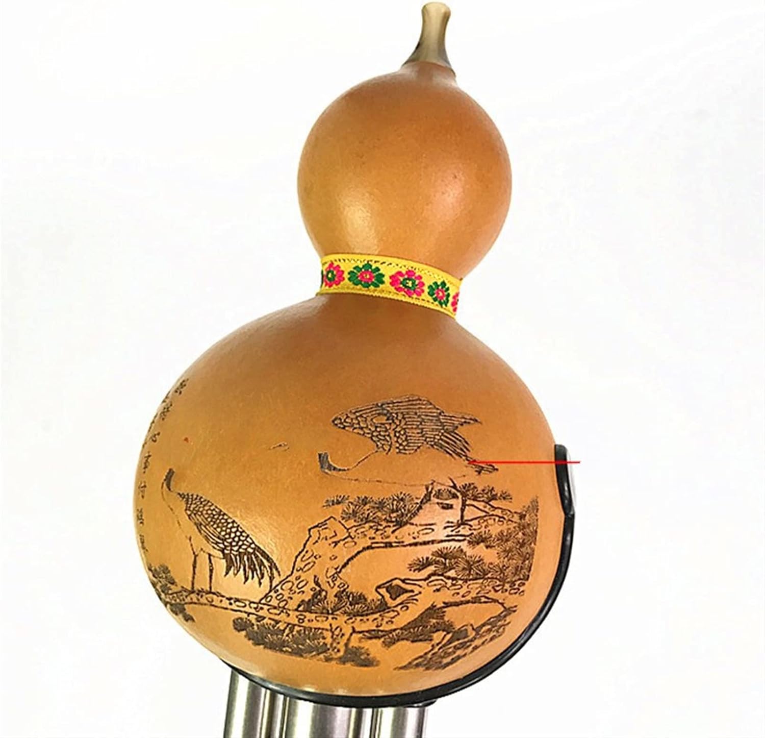 FLFL Hulusi 1 Set of Professional Seven-Hole Hulusi Key Cucurbit Hulusi Adult Instrument (Color : Bass C)