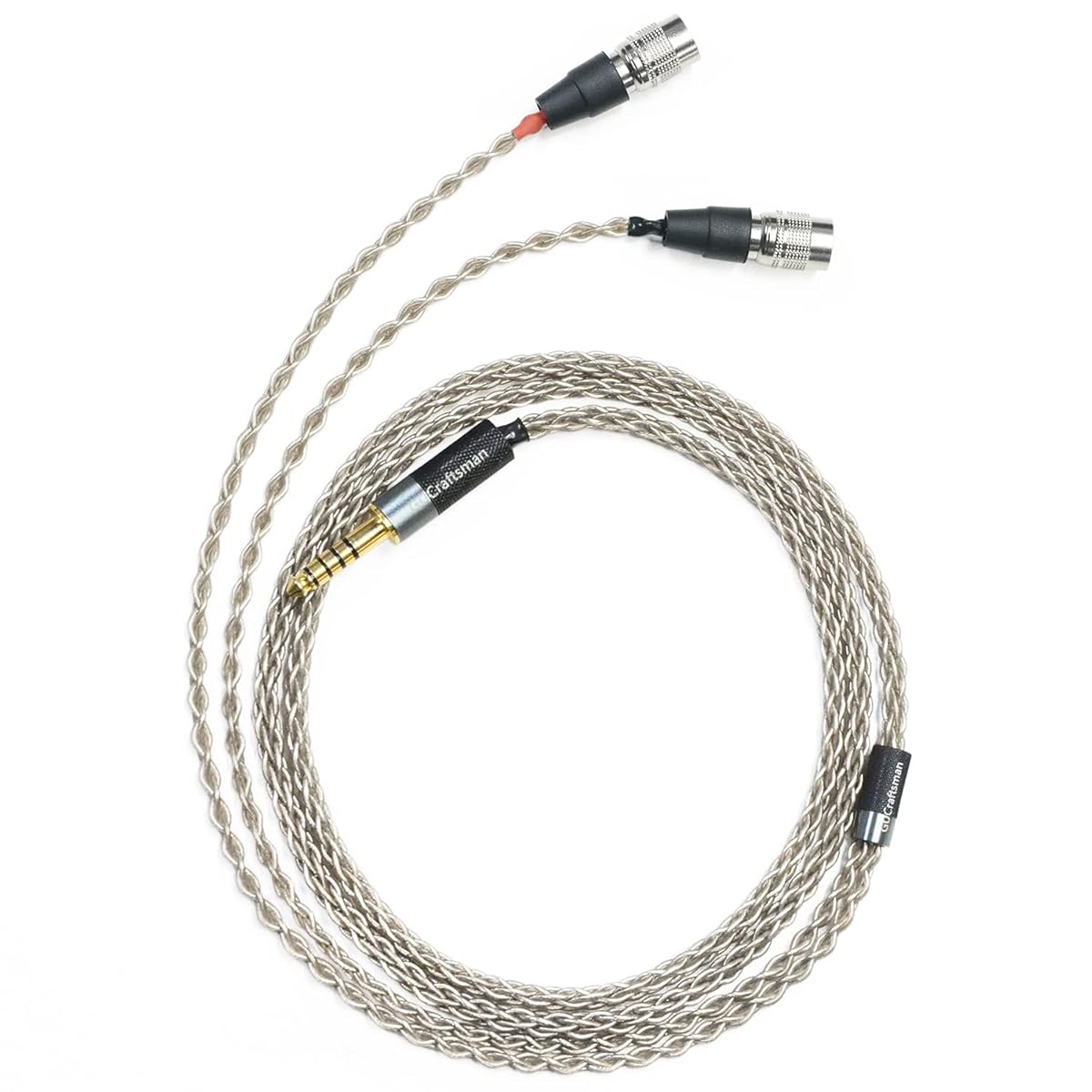 6N Single Crystal Silver Upgrade Headphone Cable 3.5mm/4.4mm/4Pin XLR Headphone Upgrade Cable for MrSpeakers/Dan Clark Audio Aeon 2 Ether 2 Ether C Flow Stealth (4.4mm Plug)