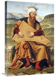 30 in. King David Playing a Psaltery Art Print - Girolamo Da Santa Croce
