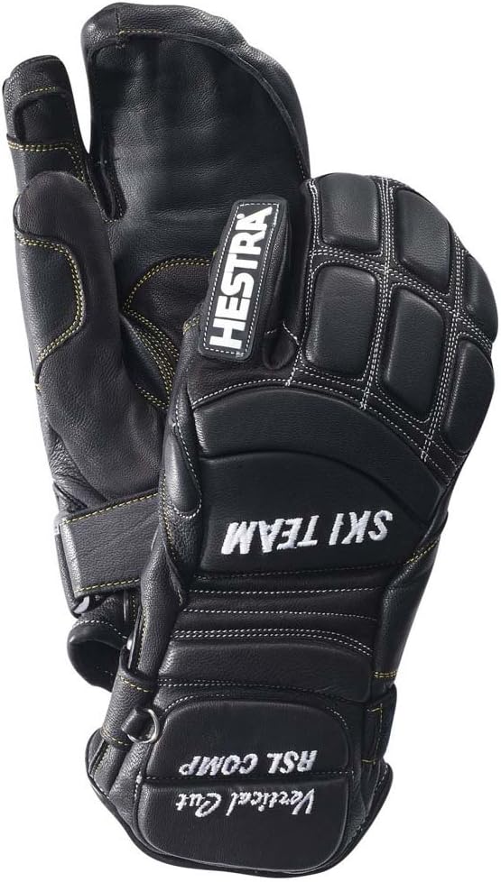 Hestra Unisex RSL Comp Vertical Cut 3-Finger Mitt, Windproof, Insulated Alpine Ski Racing Mittens for Men & Women