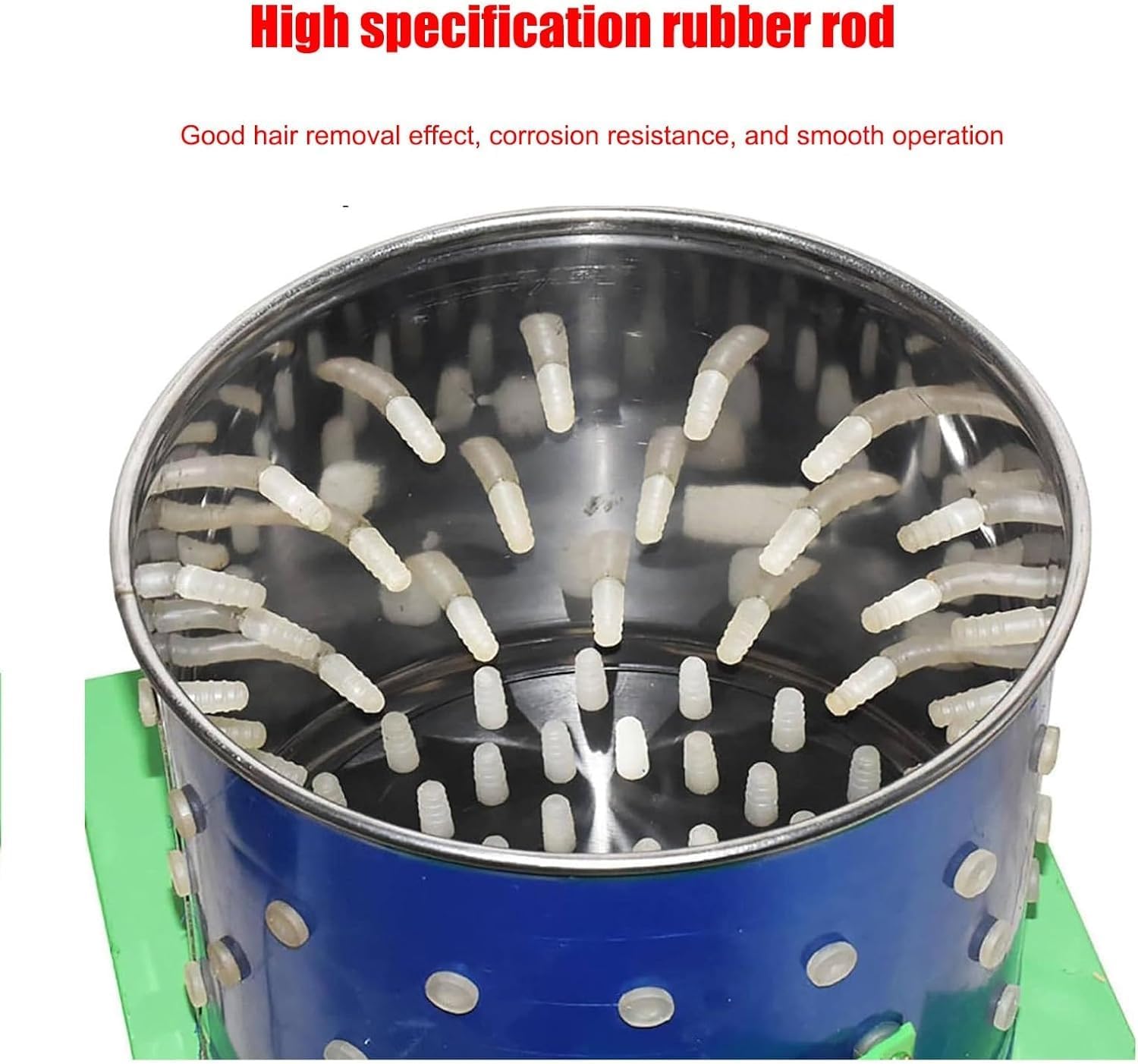 Fowl Food Processor Electric, Commercial Chicken Plucker, Poultry De-featherer with 110 Rubber Fingers, Chicken Turkey Defeathering Machine, for Farming Abattoir Home