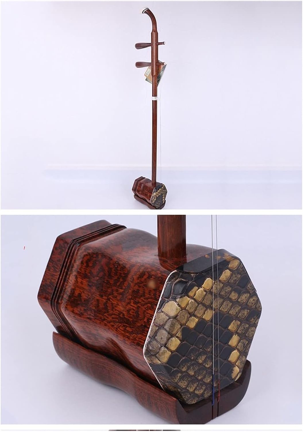 ZUZU 2-String Violin Serpentine Wood Erhu National Musical Instrument Stringed Musical Instrument Beginners Erhu