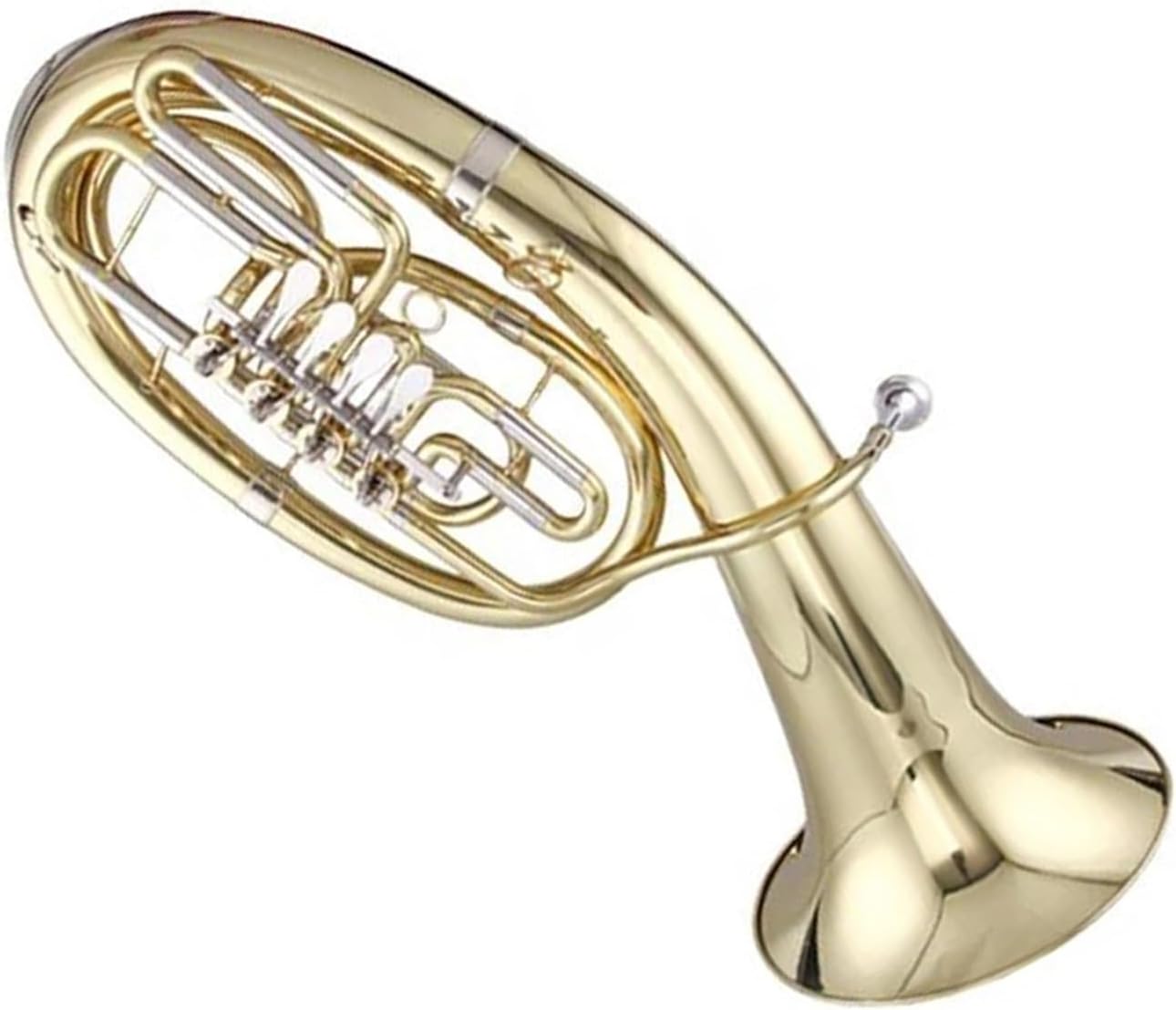 Beginner euphonium Gold Lacquer Brass Euphonium With 4 Rotary Keys Baritone Copper-zinc Alloy Material