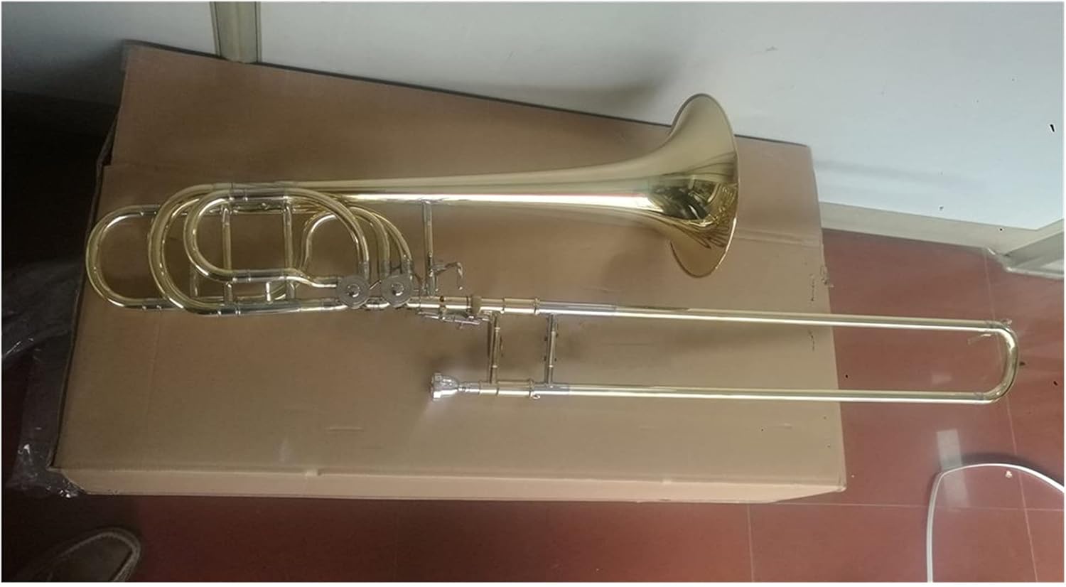 Student Trombone High Grade Gold Lacquer Brass Body Bass Trombone Trombone Kit