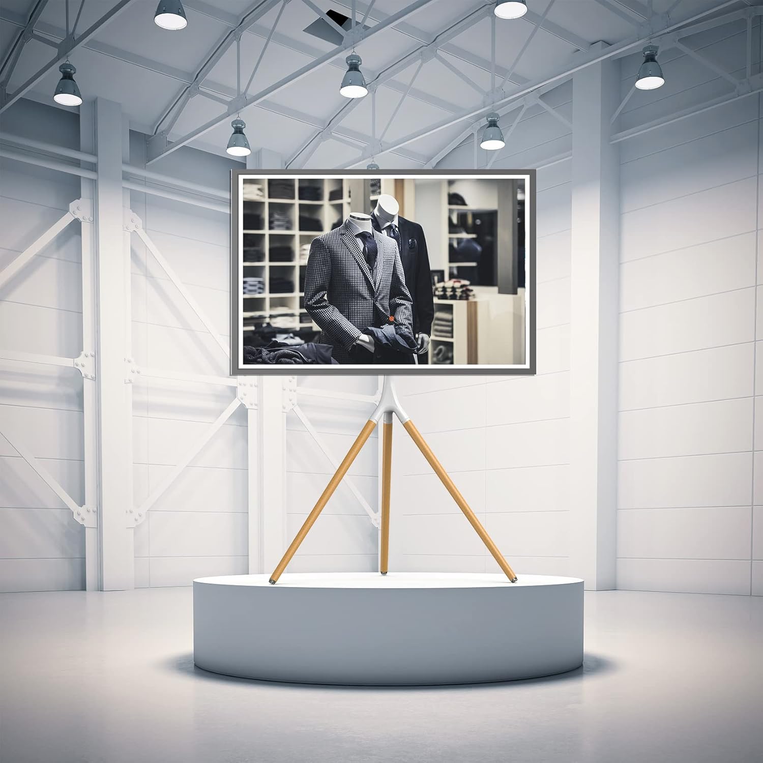 Easel TV Stand with Tripod Base for 45