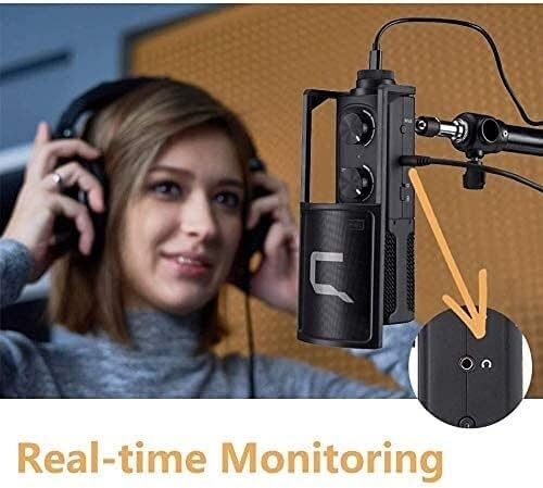 Microphone for USB C-Type Smartphones/Computers for Excellent Audio Recording Directly to A Computer Or Mobile Device, Black