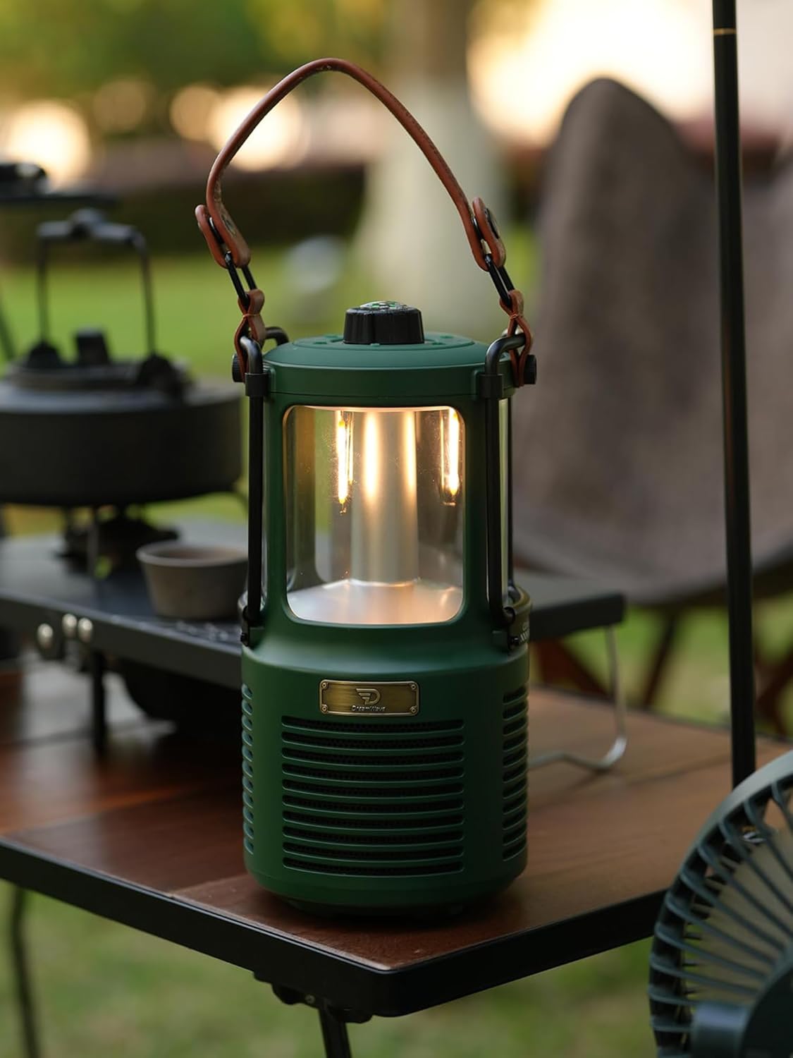 Dreamwave Conqueror Lantern Bluetooth Speaker, 30W 99dB Loud, 29H Playtime, IP66 Waterproof and Dustproof, Portable Outdoor Wireless, Deep Bass, Party Camping Light (Forest Green)