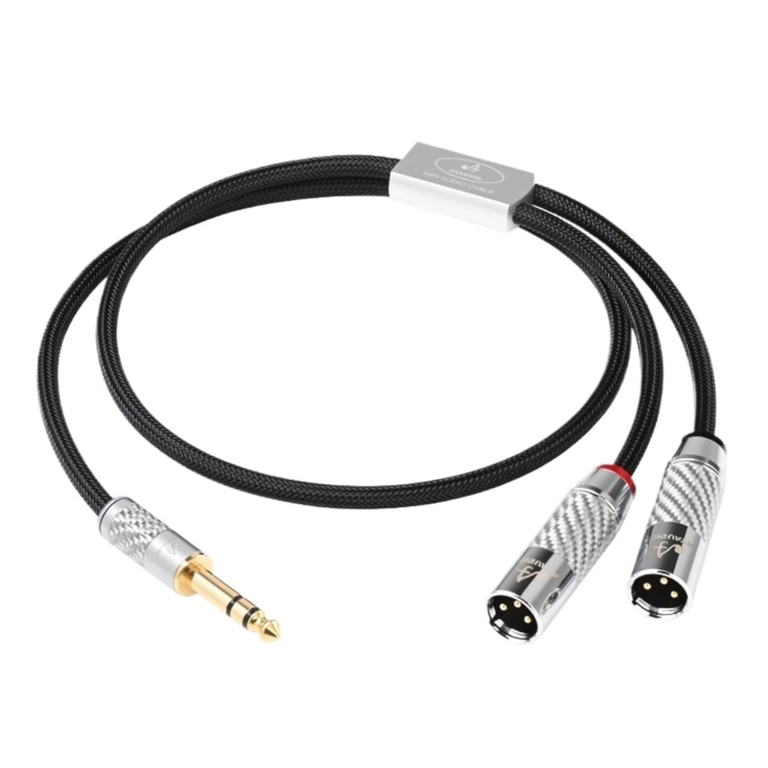 HiFi 6.5mm to 2XLR Splitter Audio Cable Gold Plated Plug 6.5 TRS to 2XLR Male/Female Microphone Cable Splitter Adapter(0.5m)