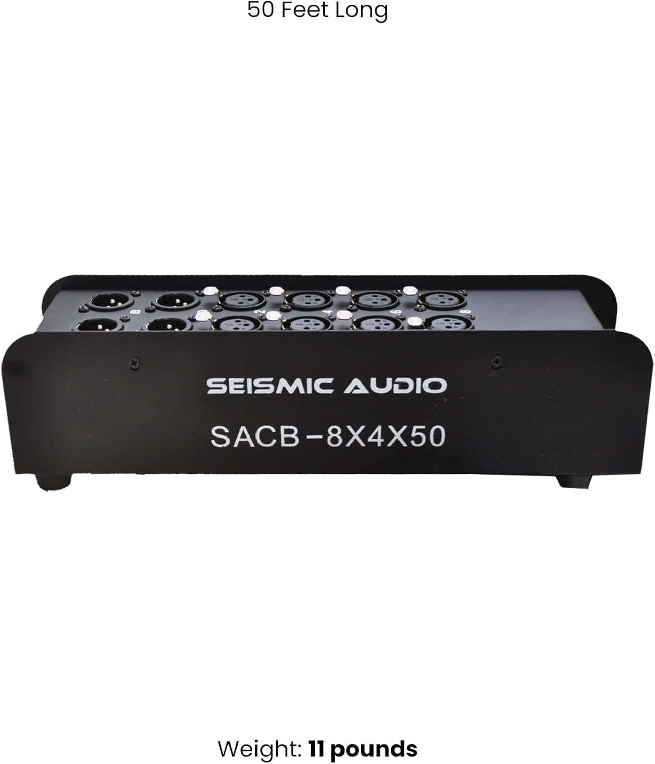 Seismic Audio Speakers 8 Channel Low Profile XLR Send Sub Snake Cable, XLR Splitter Cable, 50 Feet