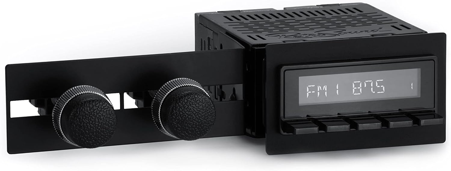 Retro Manufacturing Denver Radio M1 AM/FM RDS Black Compatible with 1973 Dodge Charger (DEN-M1-B-248-251-32-82)