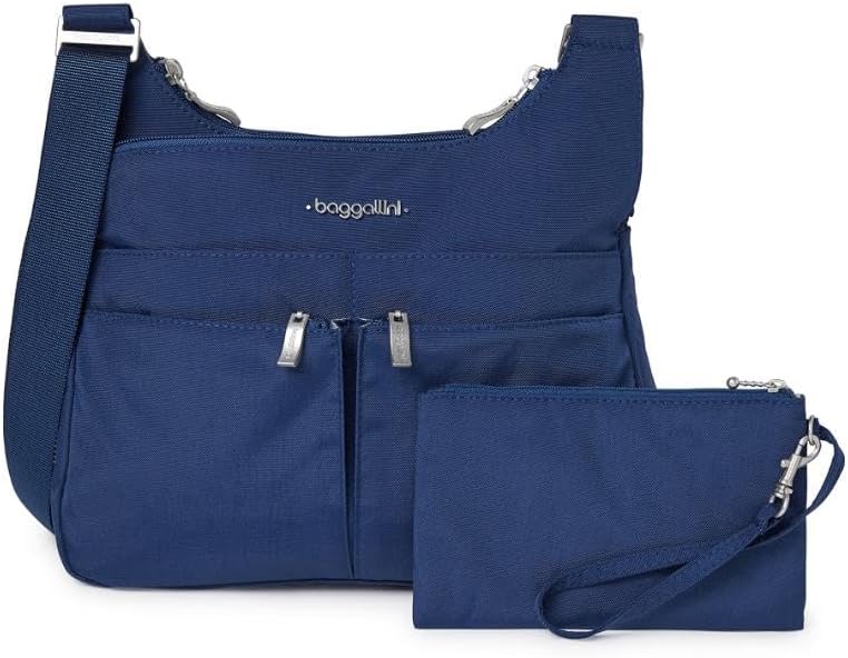Baggallini Crossbody Travel Bag 11x8.5 Lightweight Water-resistant Nylon Handbag