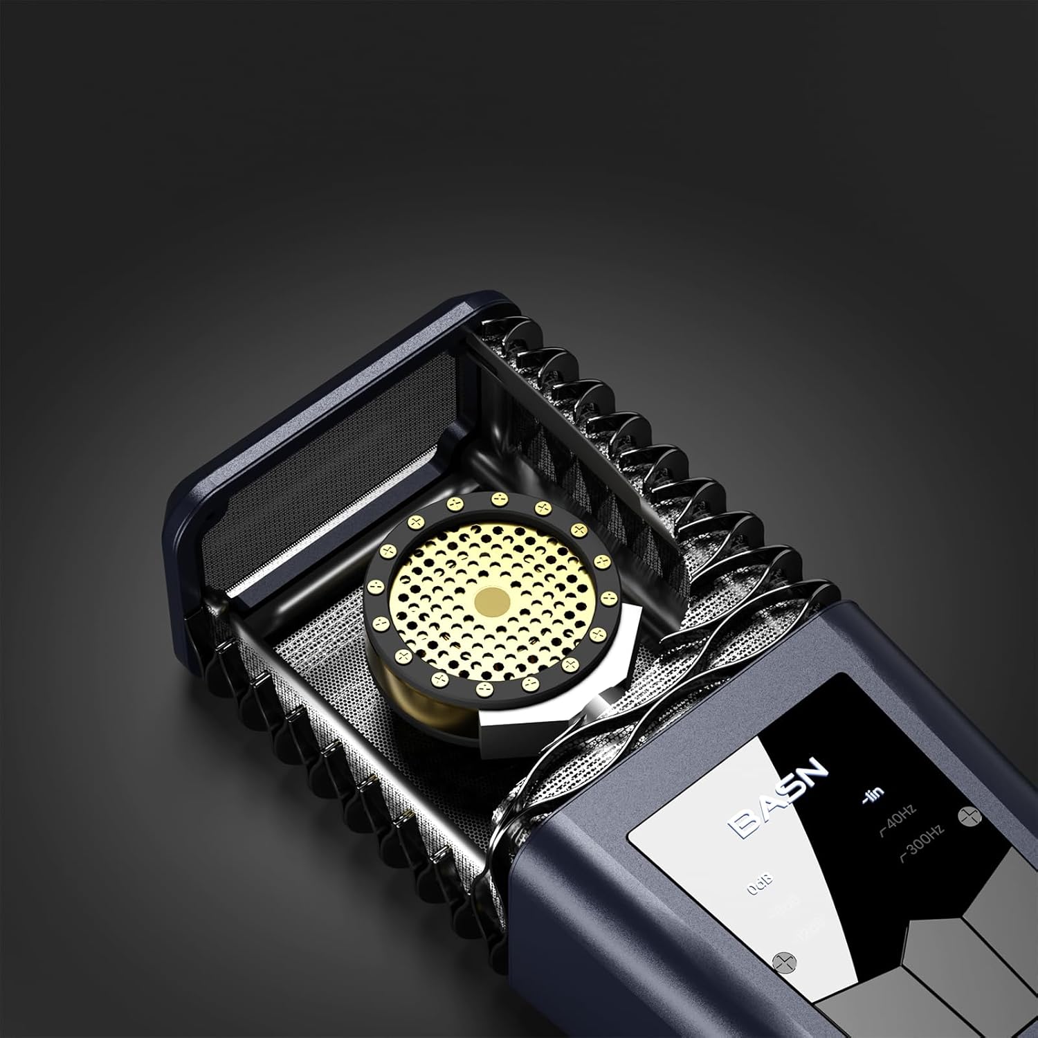 BASN BMS2 Cardioid Condenser Microphone, Large Diaphragm XLR Studio Recording Mic for Podcasting, Singing, Streaming (Blue)