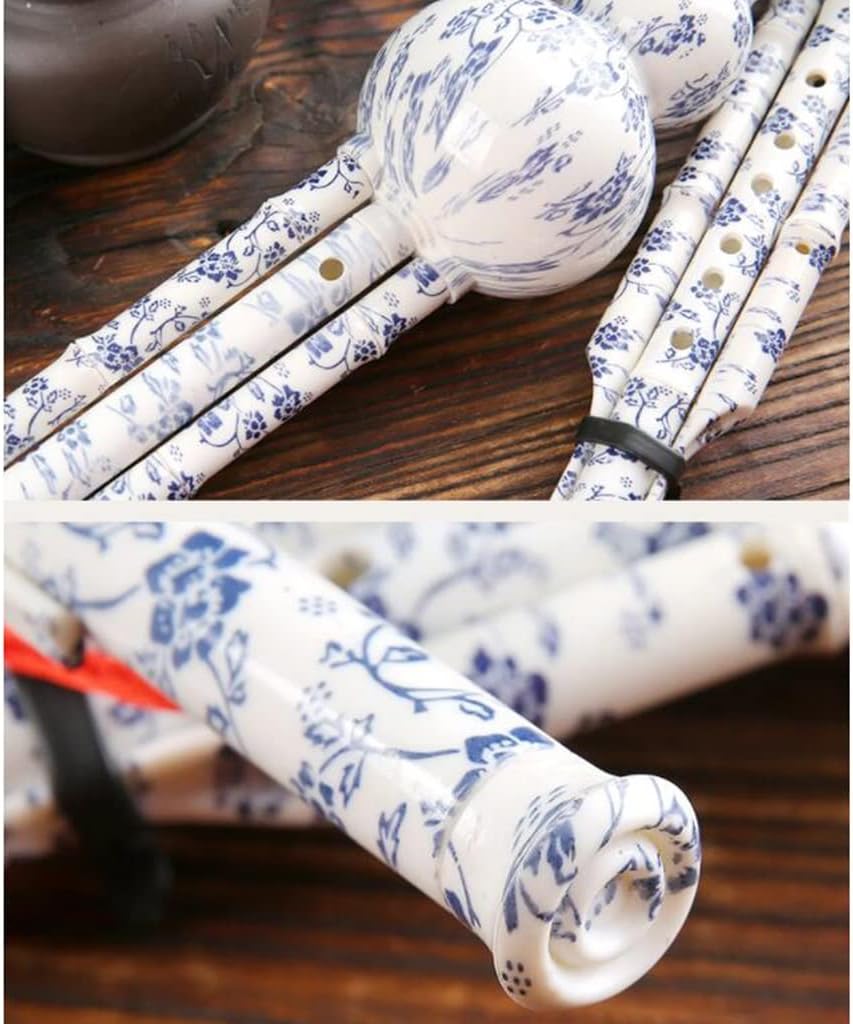 Flutes Musical Instruments Chinese Cucurbit Hulusi Gourd Flauta Hulusi C/Bb Tone Hulusi Folk Musical Instrument,Easy to Learn,Gift for Family and Friends (Color : Blue, Size : C-Key)