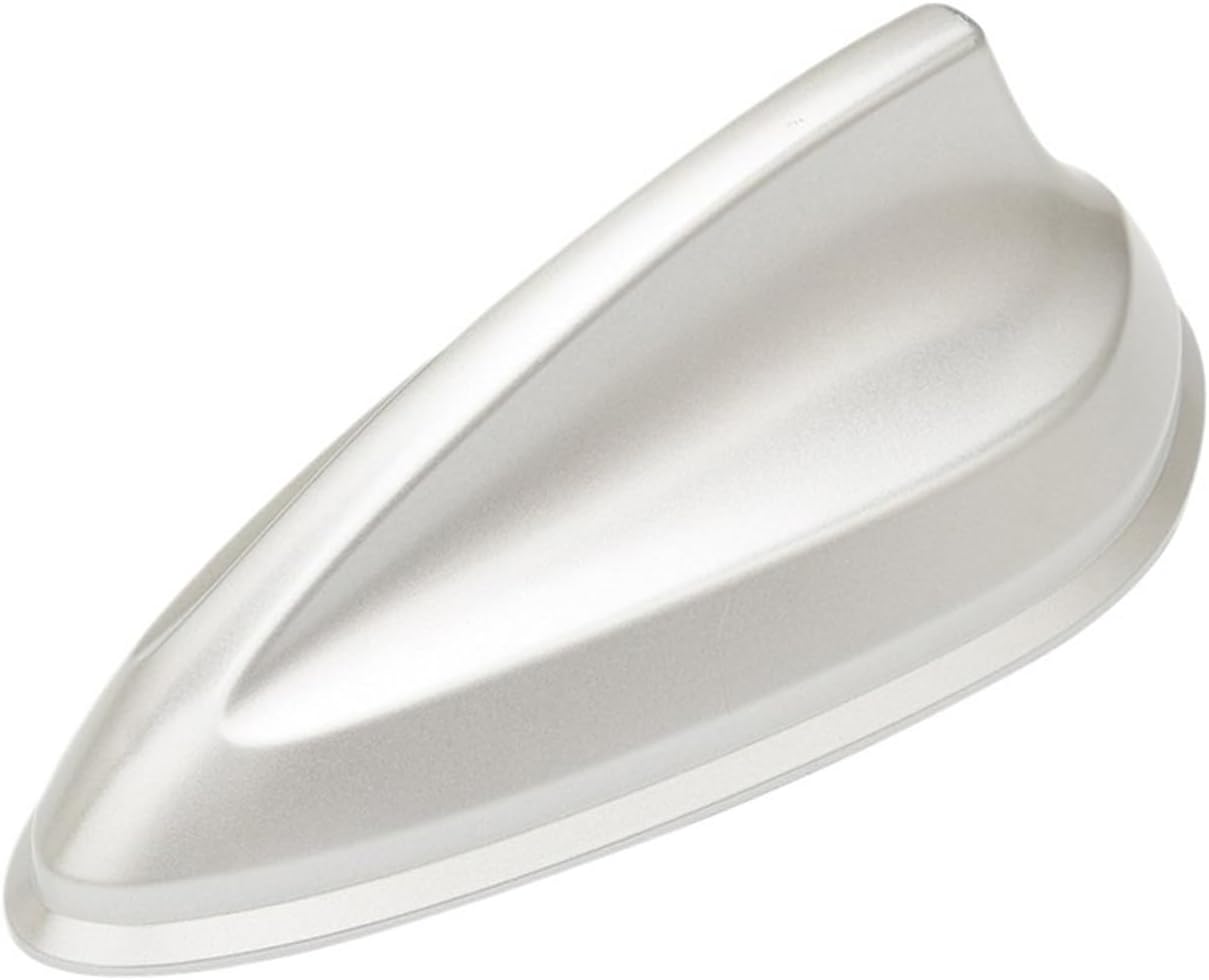 Car Roof Shark Fin Aerial Antenna Toppers Universal Auto Fm Antenna Signal Decorative Compatible For BMW/Honda/Toyota/VW/Kia/Nissan(Silver)