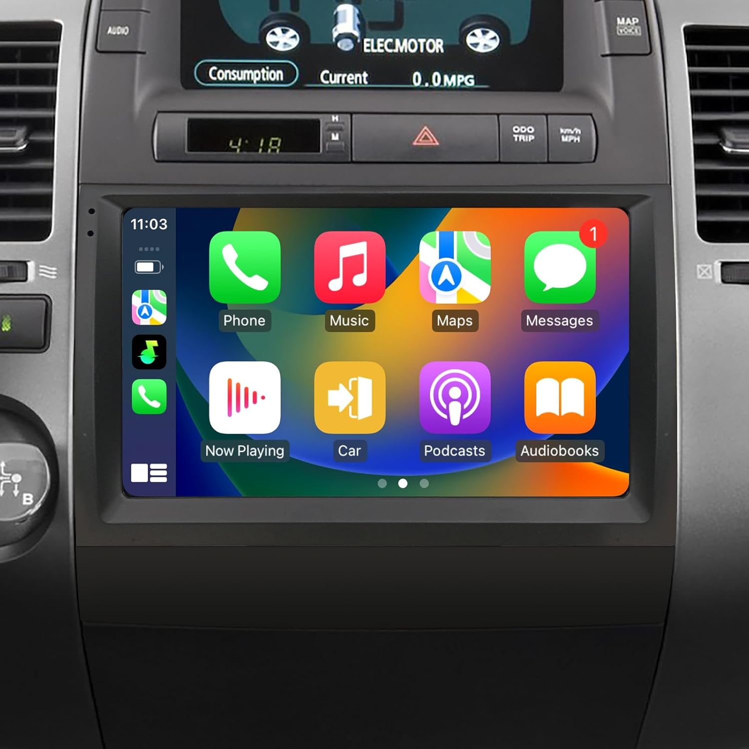 Car Radio for Toyota Prius 2003-2009 Android 14 Stereo Upgraded 9 Inch 1280 * 720 QLED Touch Screen Wirless Carplay & Android Auto GPS SWC WiFi & Bluetooth Head Unit