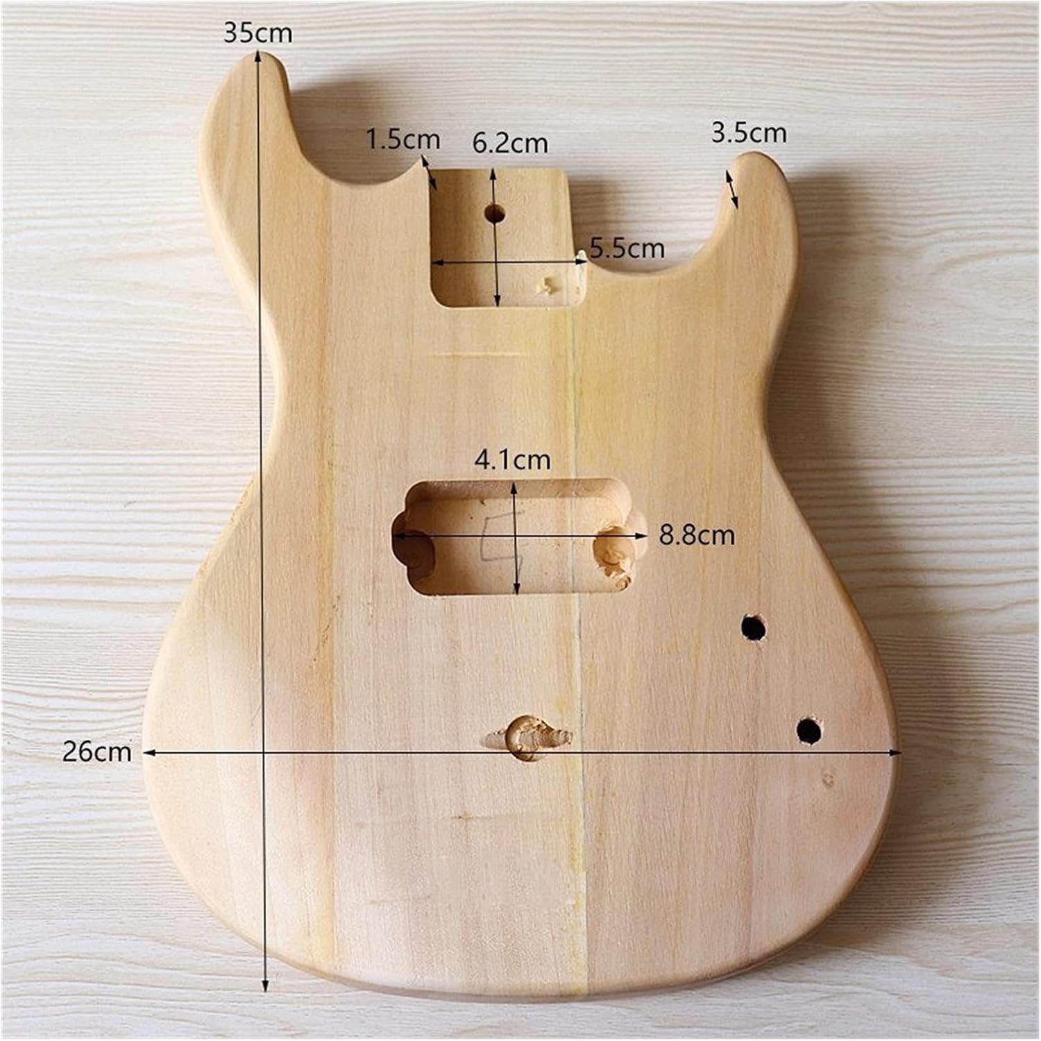 Unfinished Guitar Body Poplar Wood Children Guitar Body Semi-Finished Guitar Accessories Guitar DIY Accessory