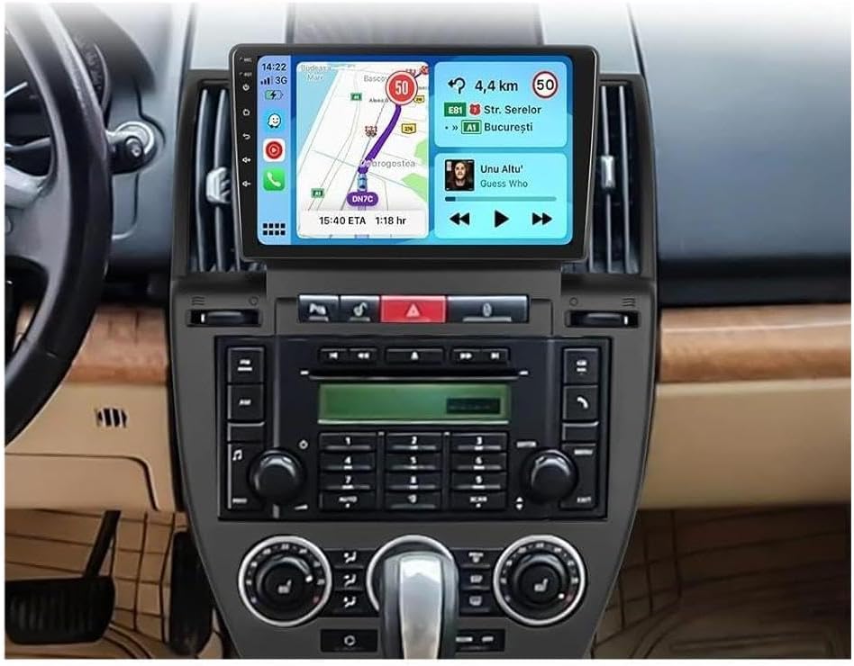 Radio for Land Rover Freelander 2 LR2 2007-2012 Car Stereo with Wireless Carplay Android Auto,5.0 Bluetooth DSP 32EQ,9inch 1280x720P IPS Touch Screen,Android 15,FM/RDS GPS WiFi HD Backup Camera