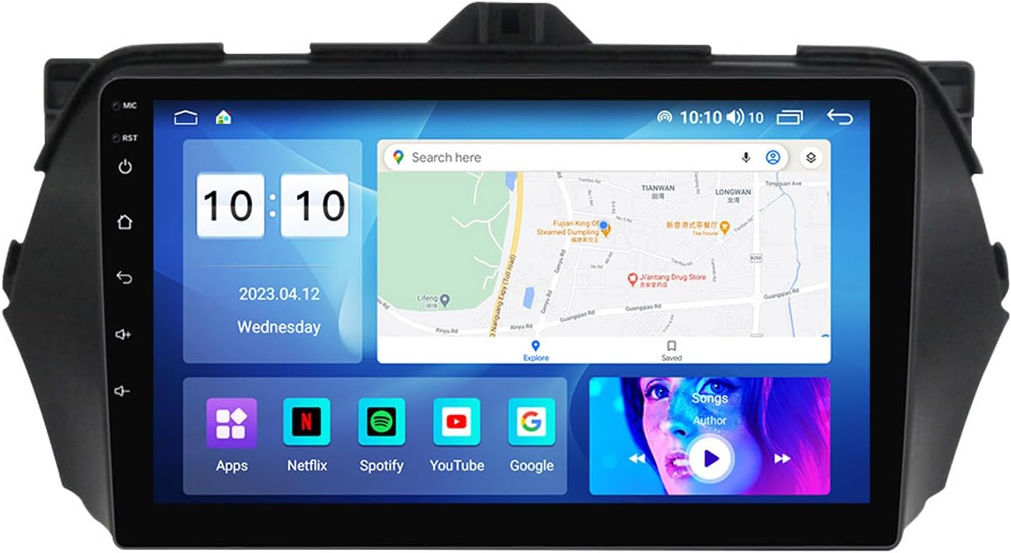 9 Inch Touchscreen Car Stereo for Suzuki Ciaz 2014-2018 Android 12.0 Auto Support DSP OBD II Wireless Carplay Bluetooth WiFi FM Car Radio