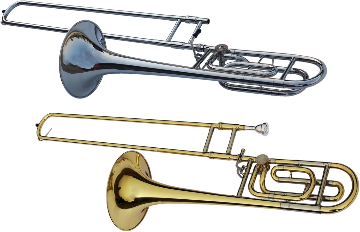 Adult Trombone Instrument Alto Trombone Lacquer Gold Pipe B Flat To F Key Playing Instrument(1)