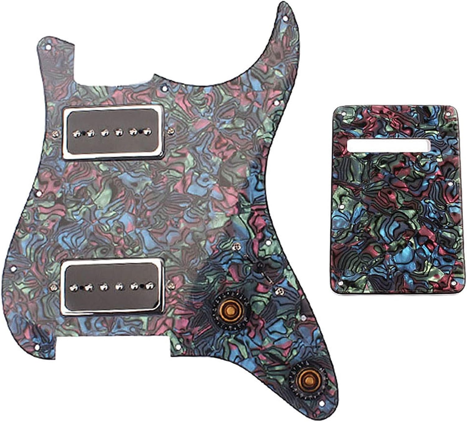 KESHUO 3PLY Electric Guitar Prewired Loaded Pickguard W/Back Cover for ST Guitar Accessories Loaded Pickguard Pre-Wired