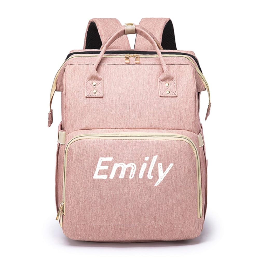 Personalized Diaper Bag with Name Embroidered Mommy Bag Backpack X-Large Foldable Stretchable