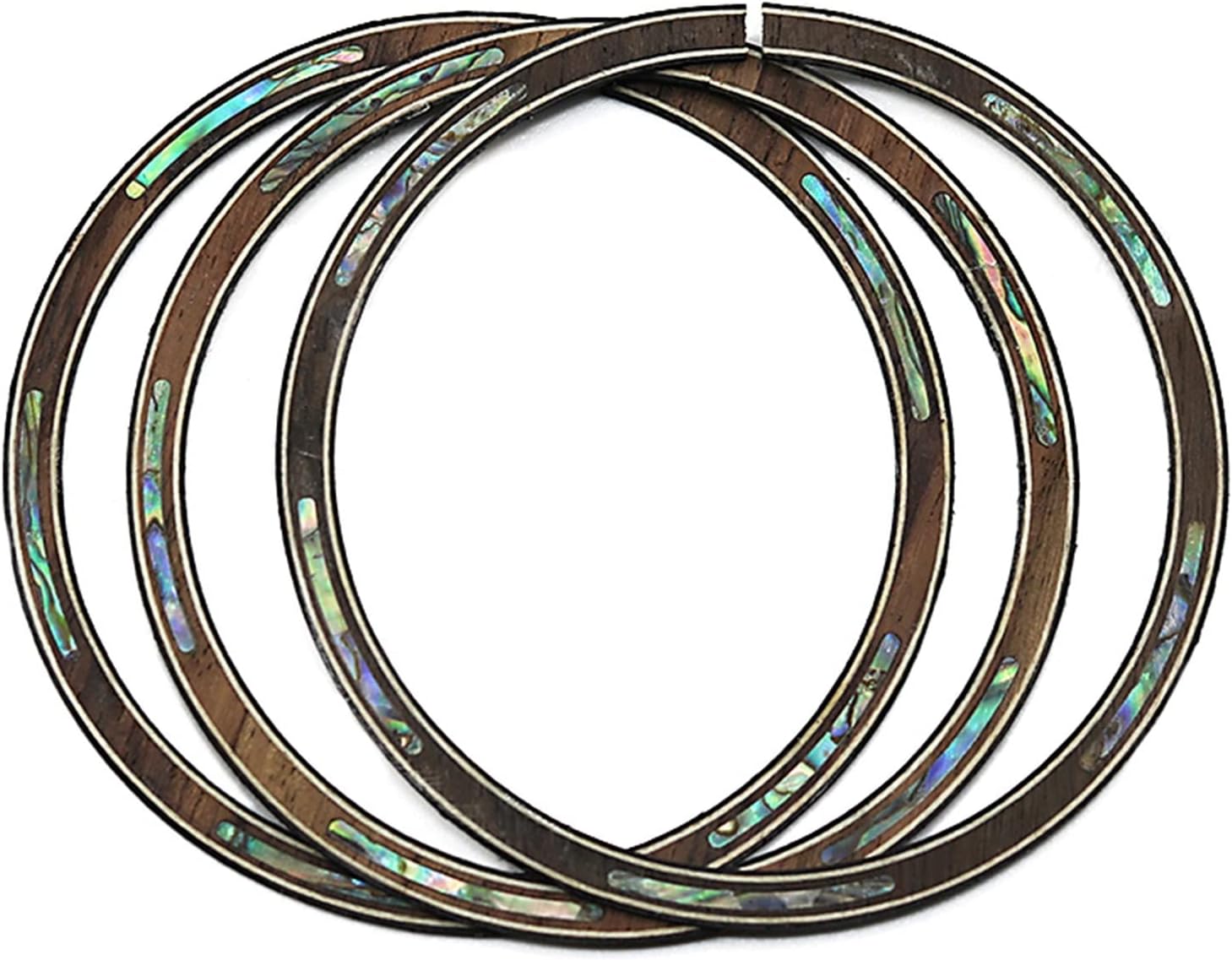 FLFL Four-String Guitar Sound Hole Circle Rosewood Maple Abalone Color Shell Mosaic Caliber Guitar Parts (Color : 104)