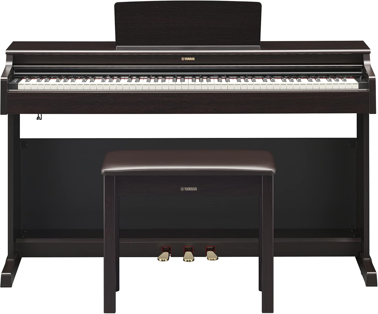 Yamaha YDP165 Arius Series Digital Console Piano with Bench, Dark Rosewood & amaha UDWL01 WiFi USB/MIDI Adapter