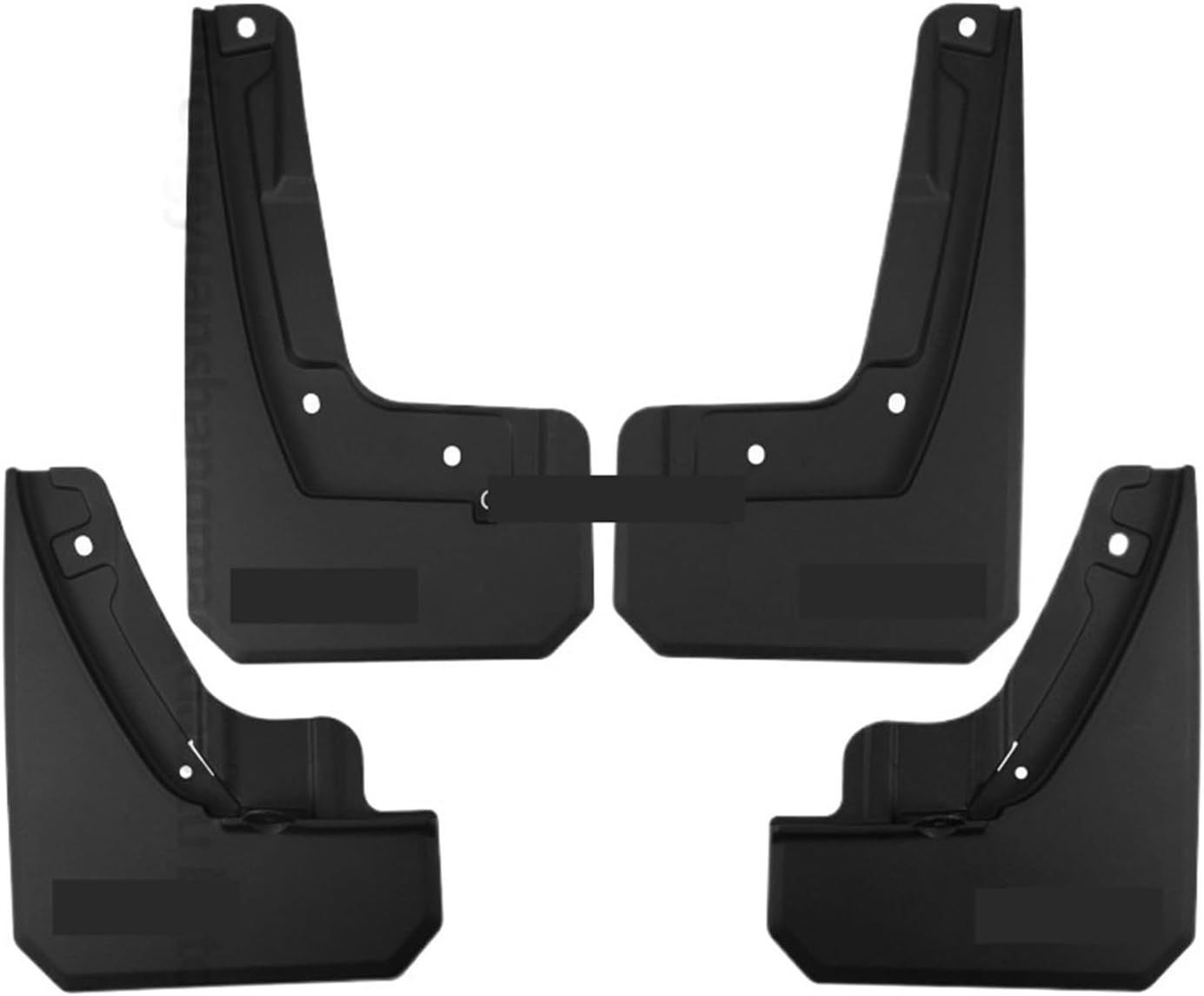 Automotive Wheel Front Back Fenders Splash Shield ABS Black 4 Pieces Set Car Accessories