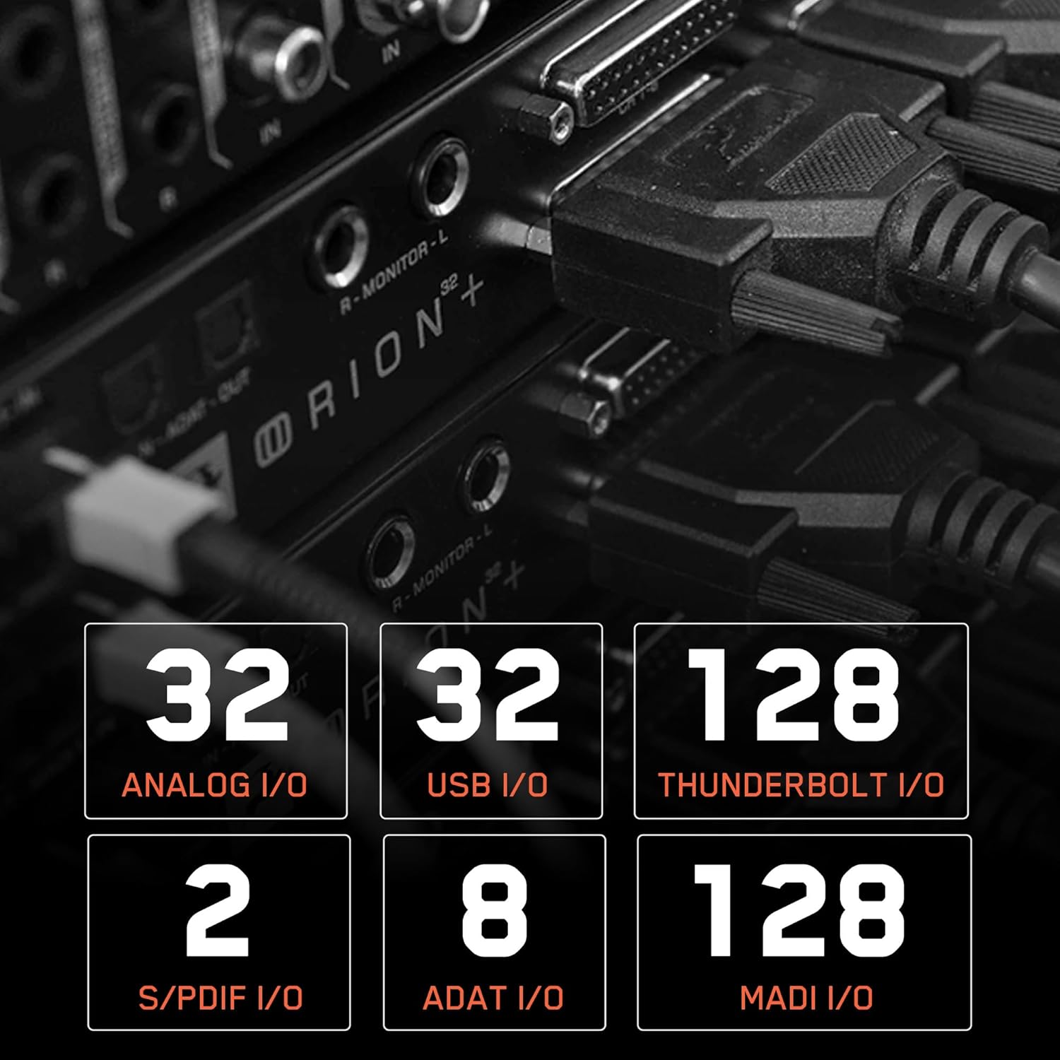 Antelope Audio USB Audio Interface w/32 Channel Mixing, Recording Studio Equipment for Production — Thunderbolt 3 Pro Audio Device Orion 32+ Gen 4 for PC Computer — Windows, macOS