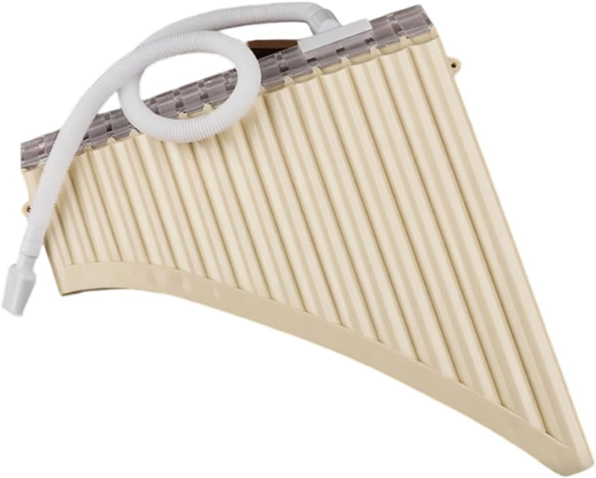 25 Pipe C Key Pan Flute Pan Flute 16 18 Pipe Professional Practice Performance With Accessories Woodwind Instrument(16 beige)