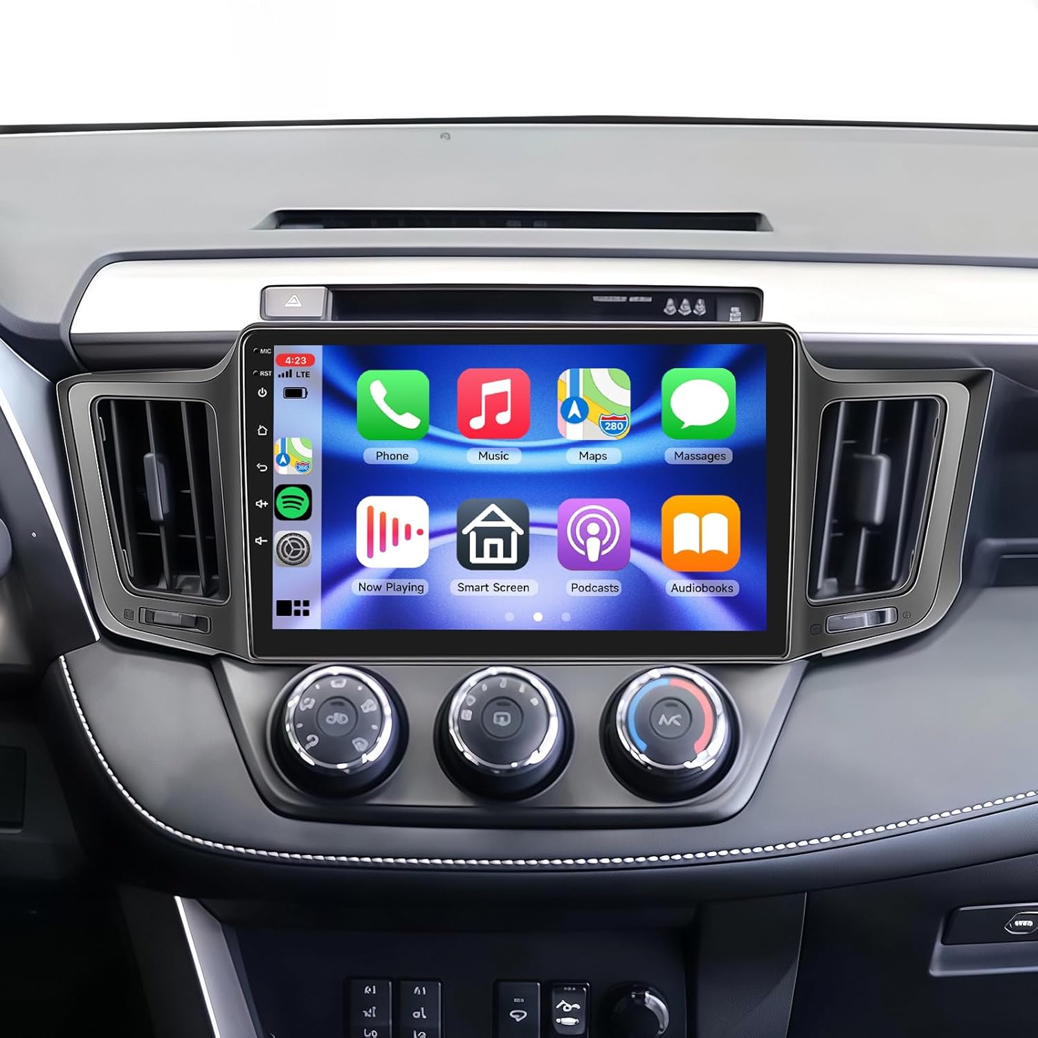 2G+64G Car Radio Stereo for Toyota RAV4 2013 2014 2015 2016 2017 2018, Wireless CarPlay/Android Auto,10.1 Inch HD Touch Screen Android 13 Head Unit GPS WiFi Bluetooth FM/RDS EQ HD Camera