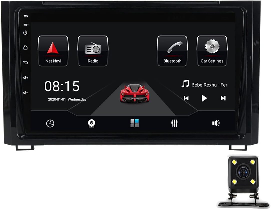Car Stereo Compatible with Carplay and Android Auto, 9 Inch Double Din Car Stereo with Bluetooth, Touch Screen Car Radio MP5 Player for Toyota Sequoia 2014-2018 with Backup Camera