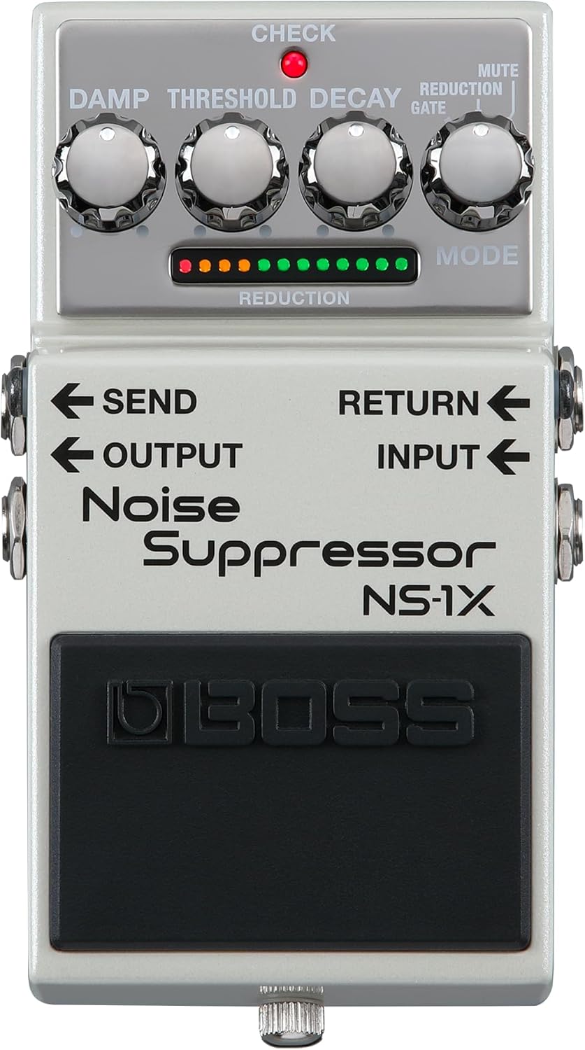 BOSS NS-1X Noise Suppressor | Next-Generation Noise Reducer & Ultra-Fast Gate for Guitar, Bass & Other Instruments | BOSS MDP Technology | Reduction Mode | Intuitive Operation | Send/Return Loop