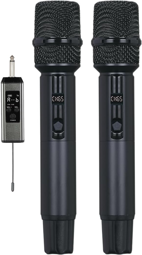 KXM G21 Full-Metal Portable Dynamic Wireless Microphone System Handheld Headset for Teaching Speech Singing Karaoke Meeting Party (G21-KM5)
