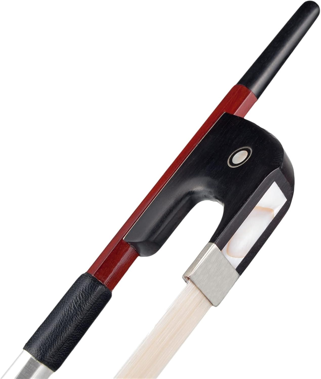 TSTS 4/4 Double Bass Bow Brazilwood Bow Octagonal Stick Ebony Frog Upright Bass Bow Professional Violin Bow