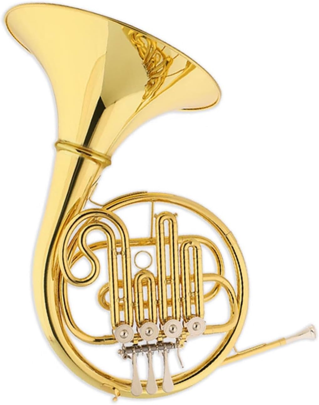Brass French Horn French Horn Bb/F Four-Key Modified Single French Horn Professional Beginner Wind Band Single Row Four-Key
