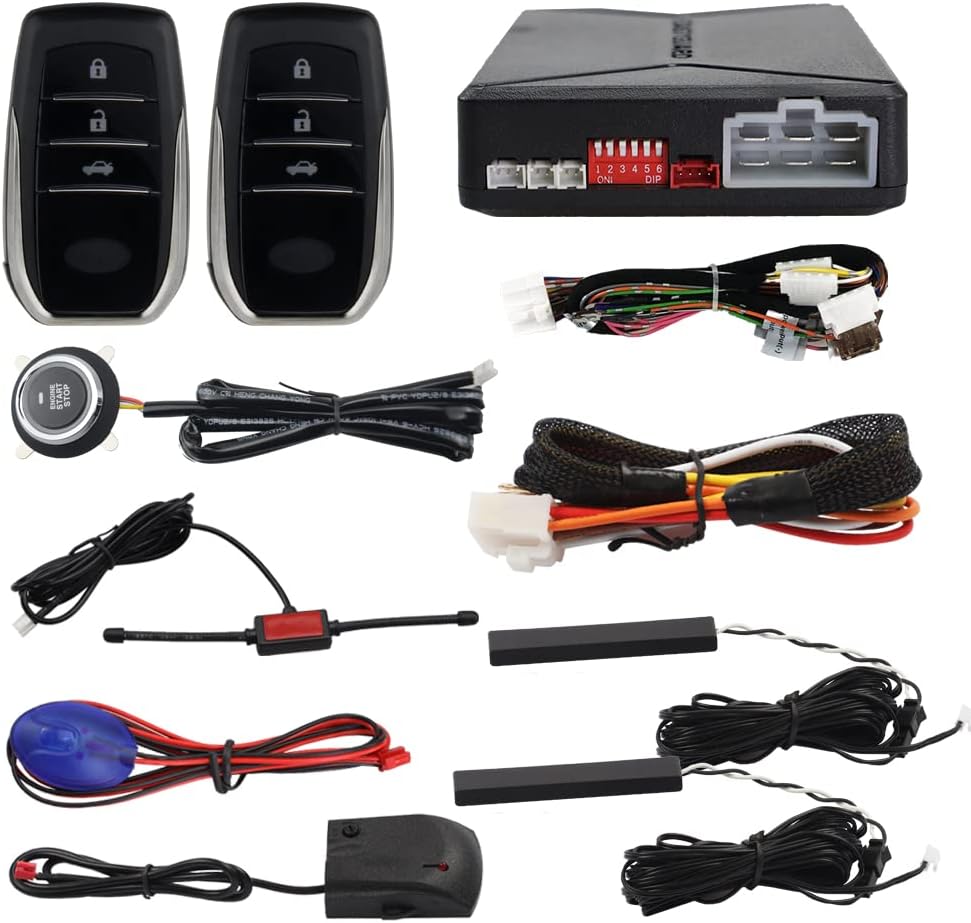 EASYGUARD EC010-T2 PKE car Burglar Alarm with keyless go Remote Starter Passive keyless Entry Proximity Unlock DC12V