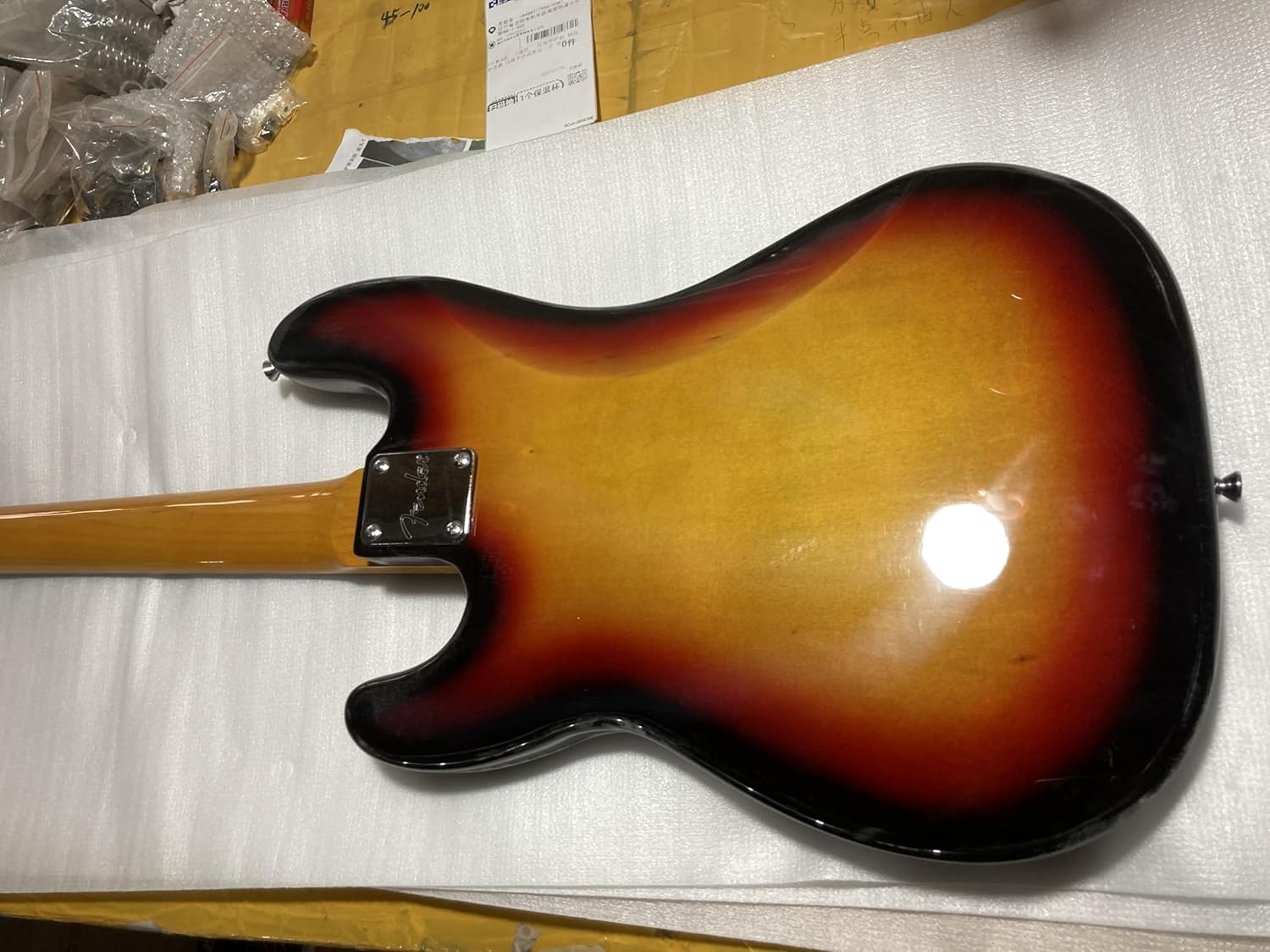 Custom Sunburst 4 String Bass Electric Guitar Basswood Body Chrome Hardware Glossy Finish