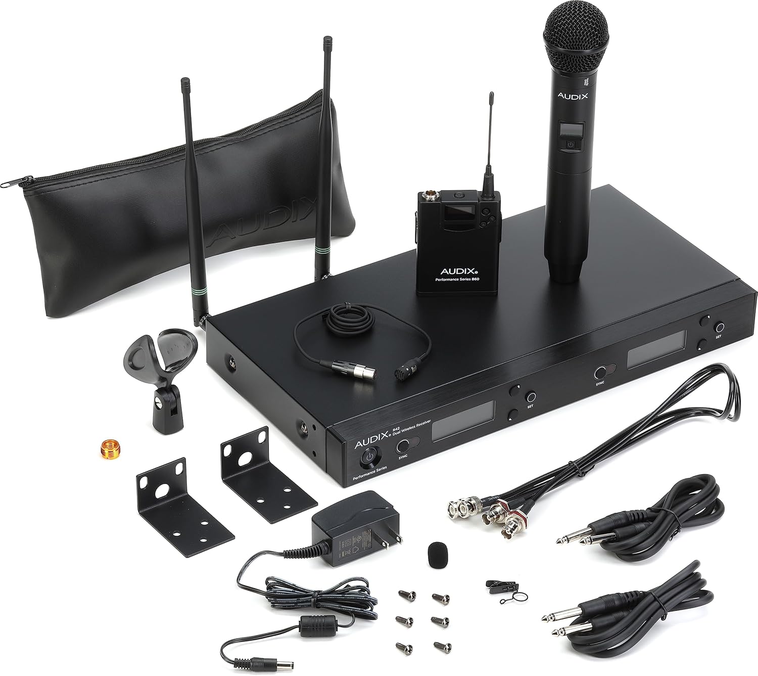 Audix AP42 C210 Wireless Combo Handheld and Lavalier Microphone System for Presenters, Speakers, and Singers