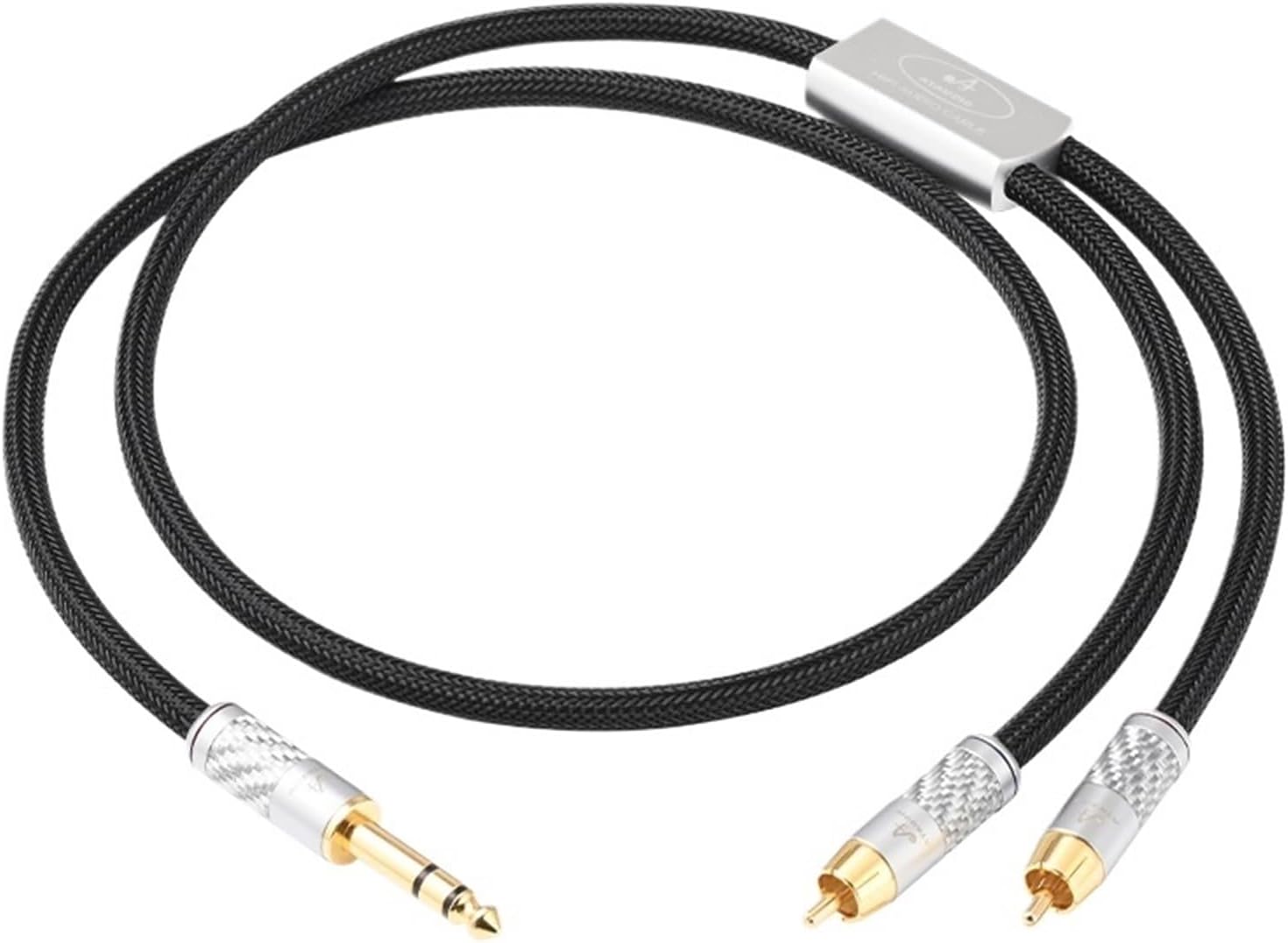 HiFi 6.5 mm to 2RCA Audio Cable Hi-end OCC Series Stereo 6.5mm 1/4 inch Male to 2 RCA Male Stereo Audio Adapter Cable(3m)