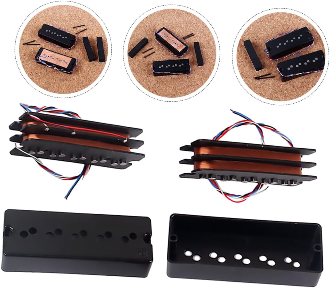 Double Layer Dot Bass Pickup Humbucker Set Professional Electric Bass Accessories Easy to Install DIY Replacement for Electric Guitar Players
