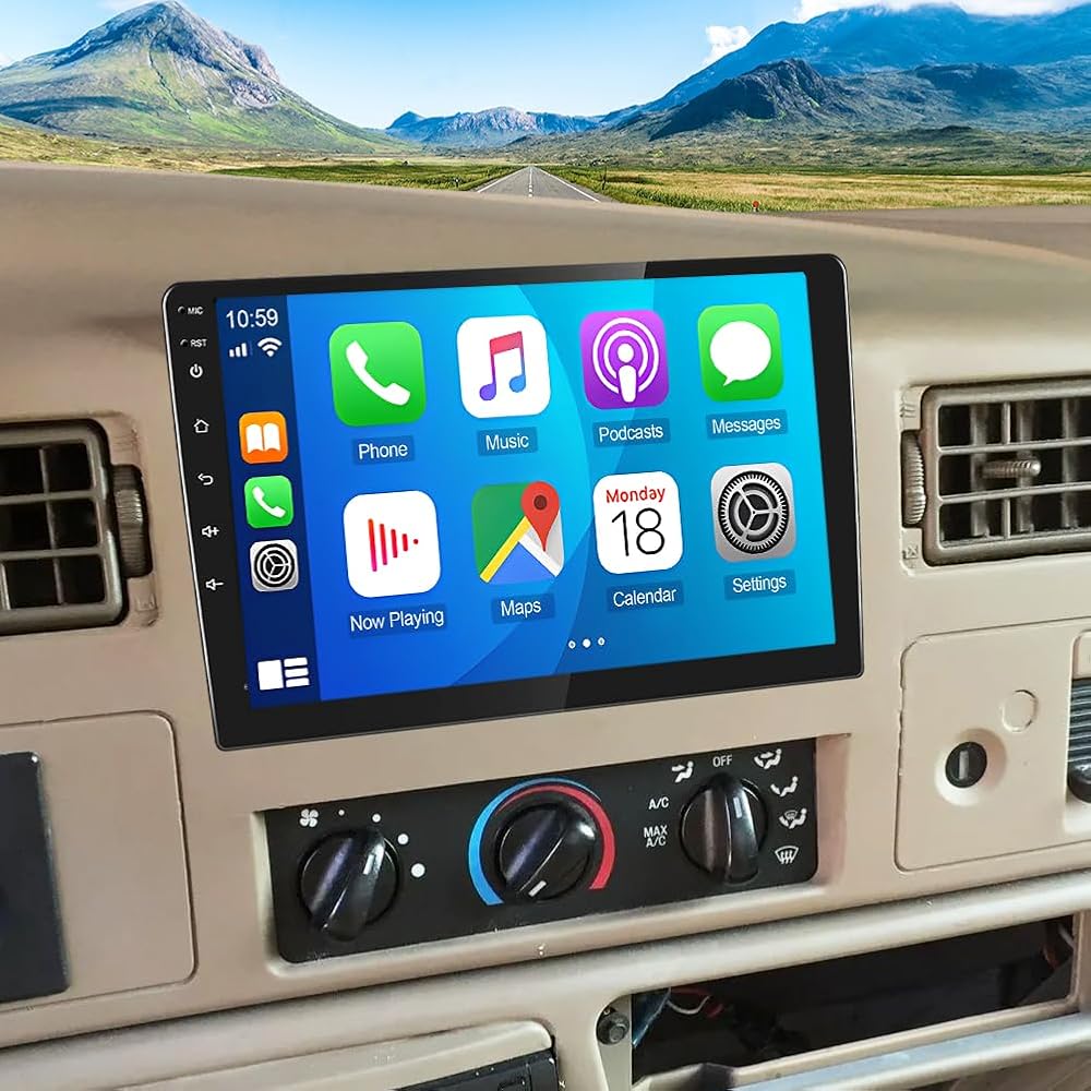 4+64G Android 14 Double Din Car Stereo Radio for 1999-2004 Ford F250 F350 Super Duty 10.1