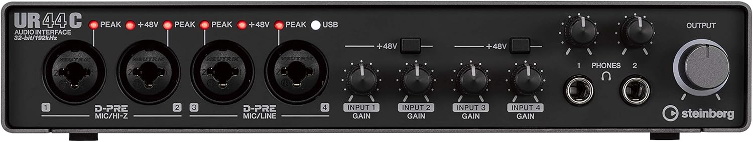 Steinberg UR44C 6x4 USB 3.0 Audio Interface with Cubase AI and Cubasis LE