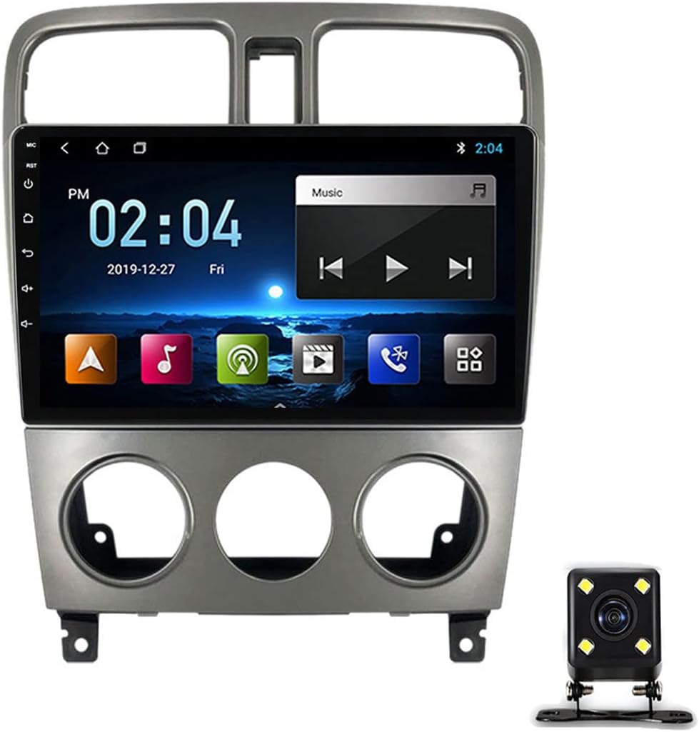 Car Stereo Bluetooth Multimedia MP5 Player, 9 Inch Touch Screen Car Stereo for Subaru Forester 2004-2008 with SWC/GPS Navigation/Carplay/DSP/FM/USB