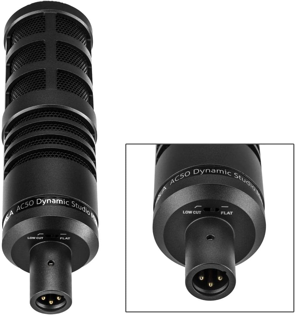 H&A AC50 Cardioid Dynamic Studio Broadcast Microphone for Broadcasting, Podcasting, Recording and Live Streaming