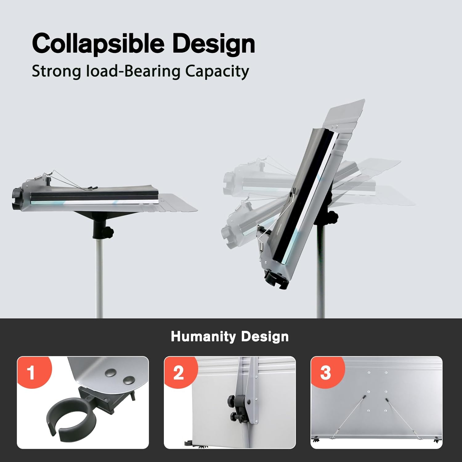 ROWELL Euphonium 3 Valves Bb Brass Lacquer Gold with Music Stand (Gray)