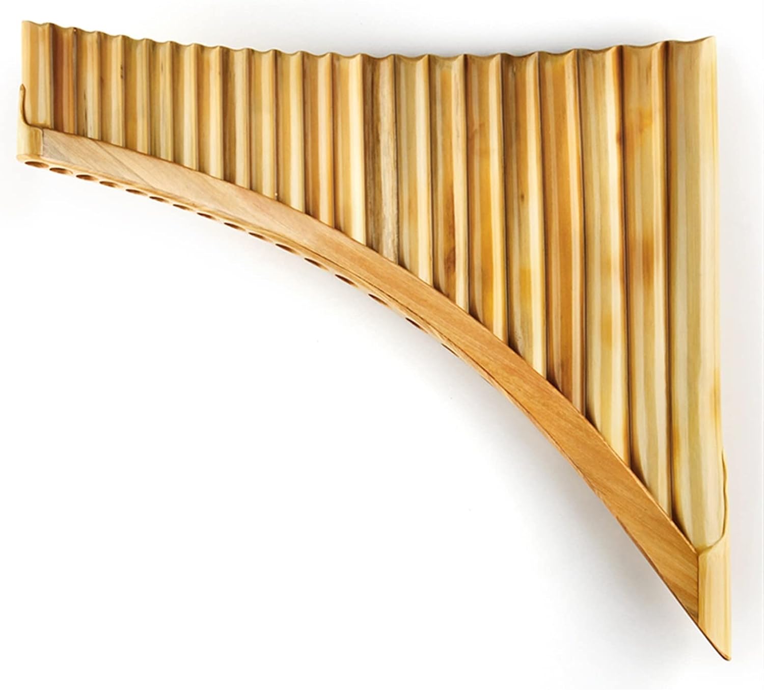 KESHUO 22 Pipes G Key Reed Pan Flute Woodwind Instrument Bamboo Handmade Pan Pipe Panpipes (Color : 22G-Right)