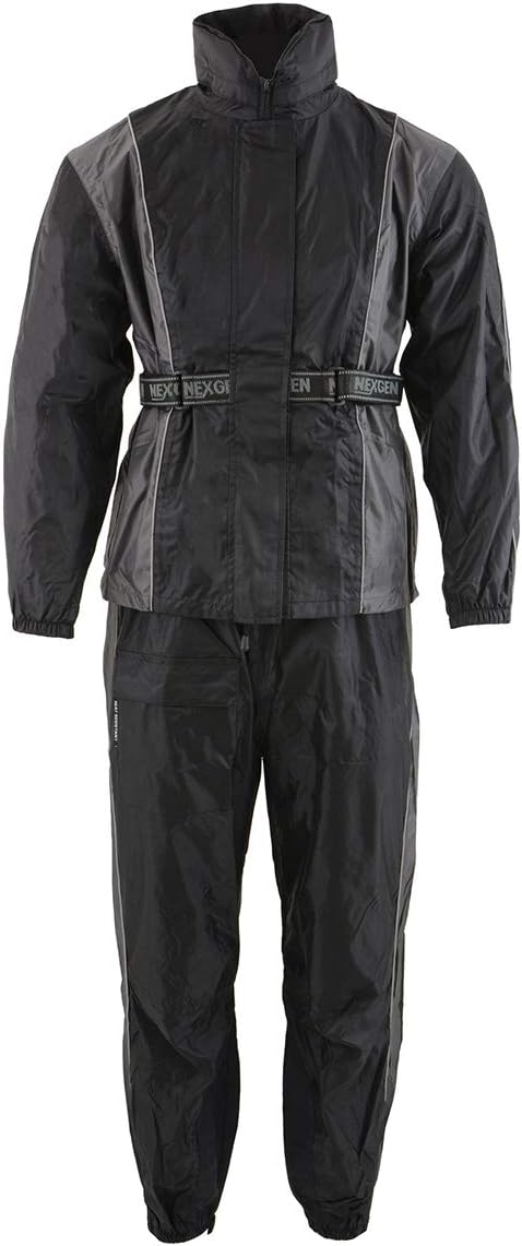 NexGen Motorcycle-Outdoor Hooded Water Resistant Rain Suits for Women - 4X-Large - 4X-Large