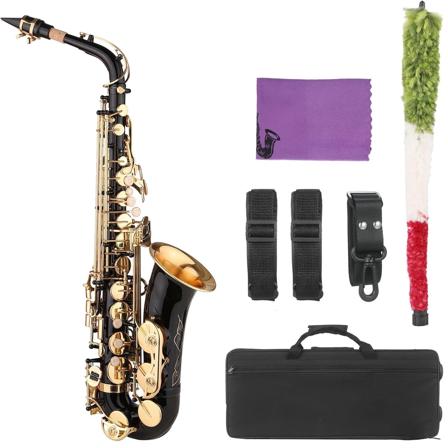 Saxophone Black Paint E-flat Sax Brass Eb Alto Saxophone Alto Sax With Mouthpiece Wind Instrument Musical Instruments