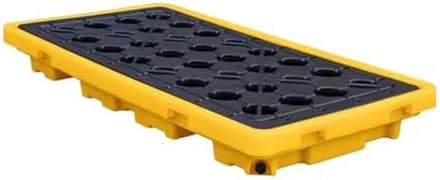 Oil Drum Tray,Lightweight Nestable Floor Pallets Drum Spill Containment Platform Leak-Proof Plastic Pallet Forklift Trucks Pallet Oil Drum Leakage Tray(130 * 68 * 15cm)